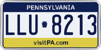 PA license plate LLU8213