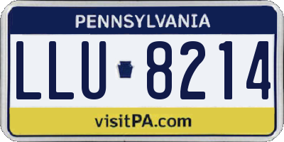 PA license plate LLU8214
