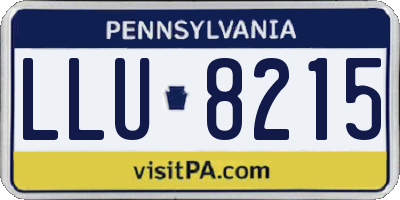PA license plate LLU8215