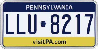 PA license plate LLU8217
