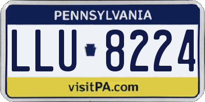 PA license plate LLU8224