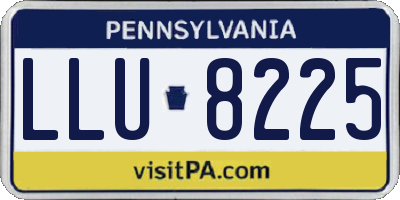 PA license plate LLU8225