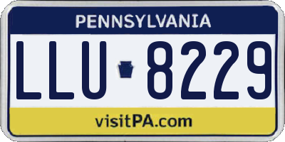PA license plate LLU8229