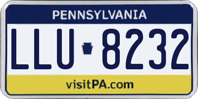 PA license plate LLU8232