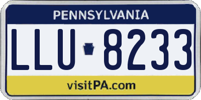 PA license plate LLU8233