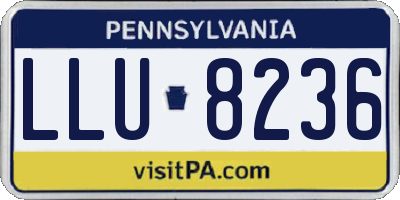 PA license plate LLU8236