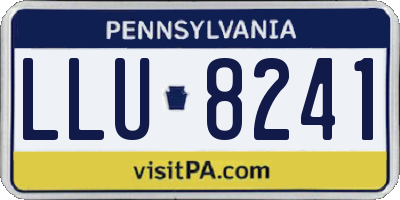 PA license plate LLU8241