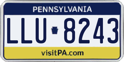 PA license plate LLU8243