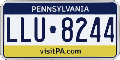 PA license plate LLU8244