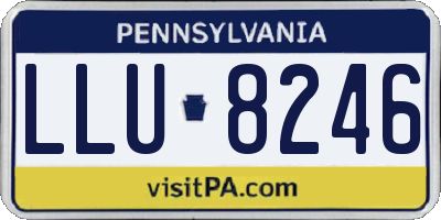 PA license plate LLU8246