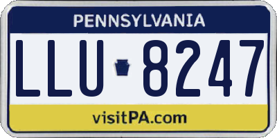 PA license plate LLU8247