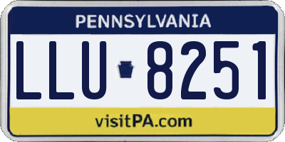 PA license plate LLU8251