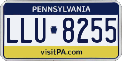 PA license plate LLU8255