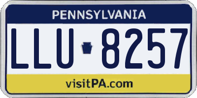 PA license plate LLU8257