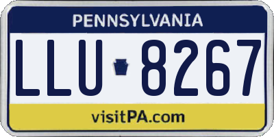 PA license plate LLU8267