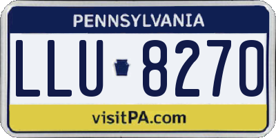 PA license plate LLU8270