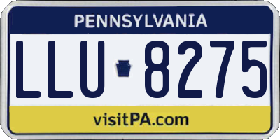 PA license plate LLU8275