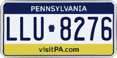 PA license plate LLU8276