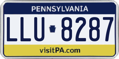 PA license plate LLU8287