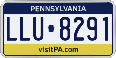 PA license plate LLU8291