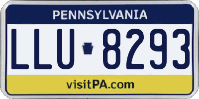 PA license plate LLU8293