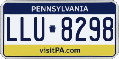 PA license plate LLU8298