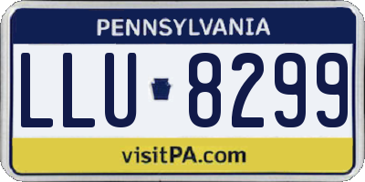 PA license plate LLU8299
