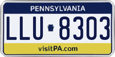 PA license plate LLU8303