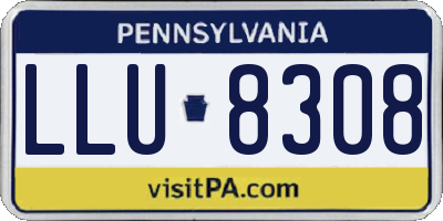 PA license plate LLU8308