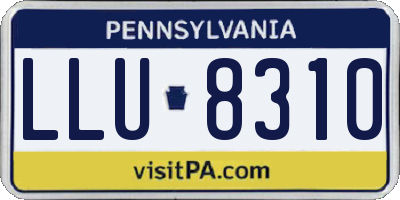 PA license plate LLU8310