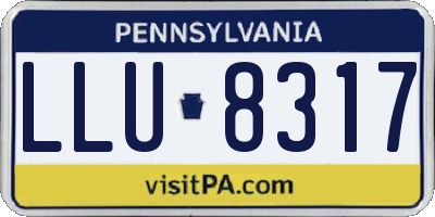 PA license plate LLU8317