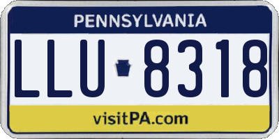 PA license plate LLU8318