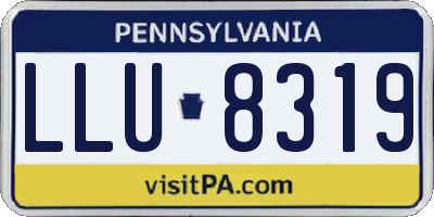 PA license plate LLU8319