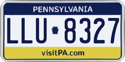 PA license plate LLU8327