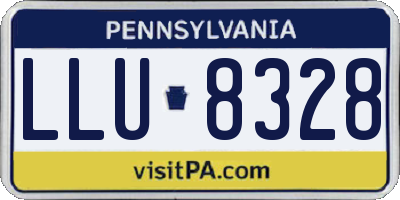 PA license plate LLU8328