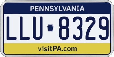 PA license plate LLU8329