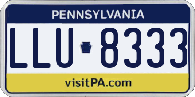 PA license plate LLU8333