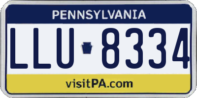 PA license plate LLU8334