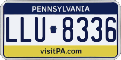PA license plate LLU8336