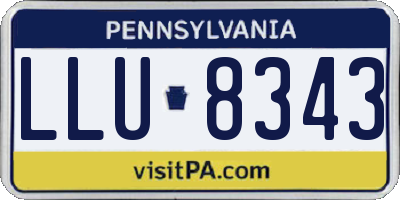 PA license plate LLU8343