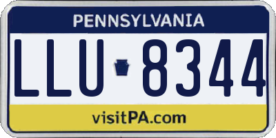 PA license plate LLU8344