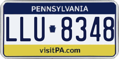 PA license plate LLU8348