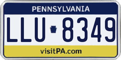 PA license plate LLU8349