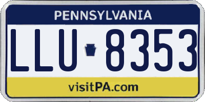 PA license plate LLU8353