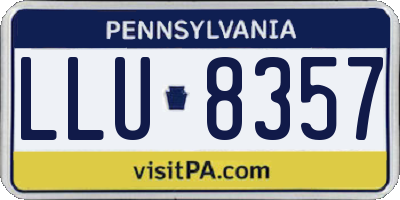 PA license plate LLU8357