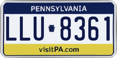 PA license plate LLU8361