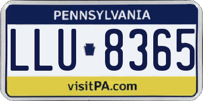 PA license plate LLU8365