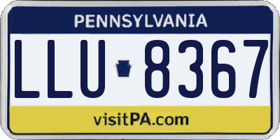 PA license plate LLU8367