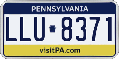 PA license plate LLU8371