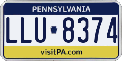 PA license plate LLU8374